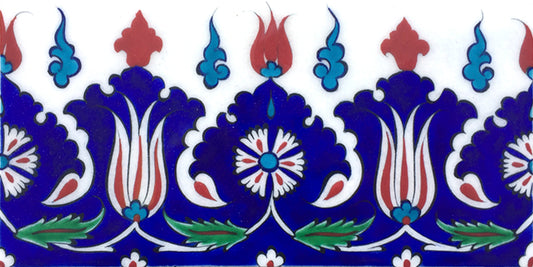 PALMETTE IZNIK TILE BORDER