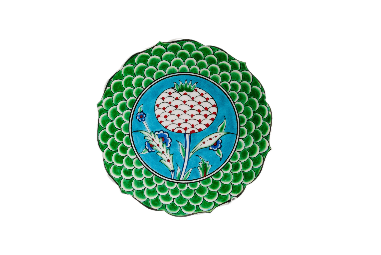 POMEGRANATE FLOWER IZNIK PLATE