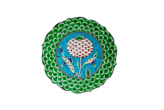 POMEGRANATE FLOWER IZNIK PLATE