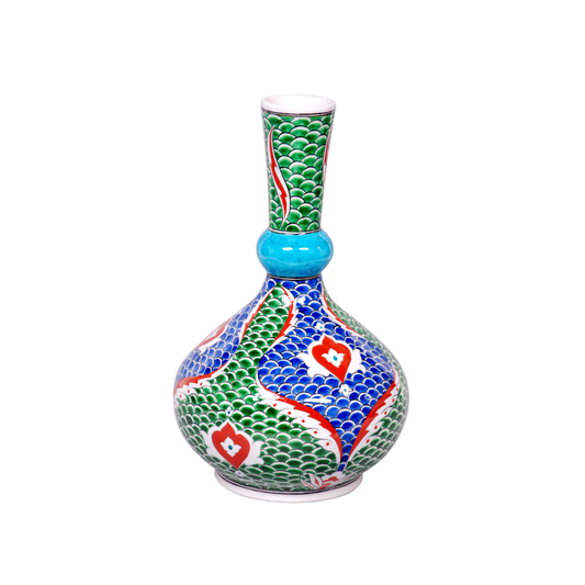 FISH SCALE IZNIK VASE