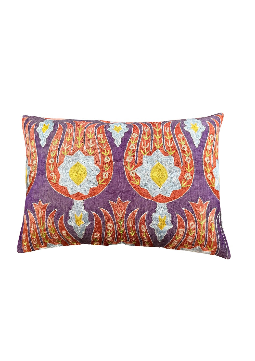 PURPLE & ORANGE TULIPS CUSHION 6663