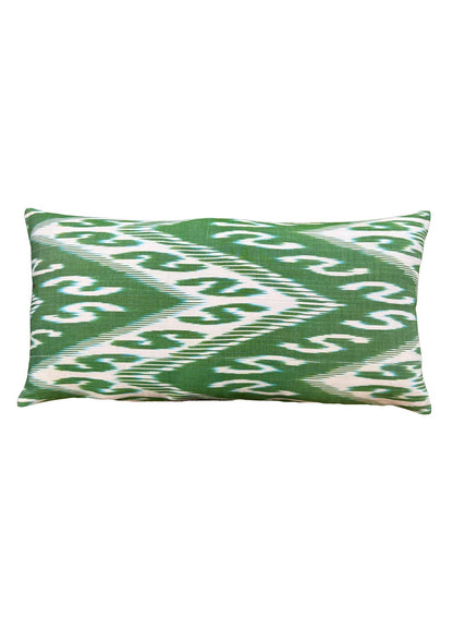 GREEN SUZANI & IKAT CUSHION 6668