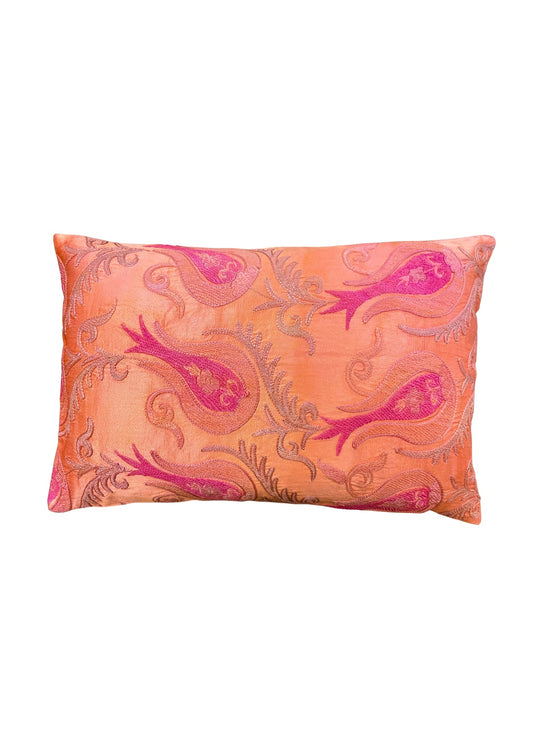 ORANGE & PINK TULIPS CUSHION 6661
