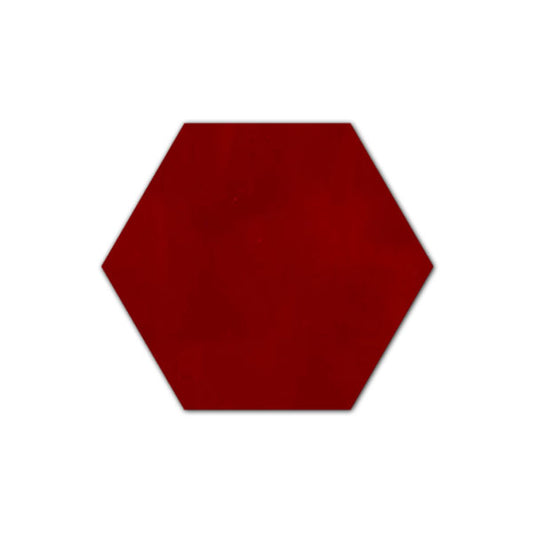 CORAL RED HEXAGON IZNIK TILE