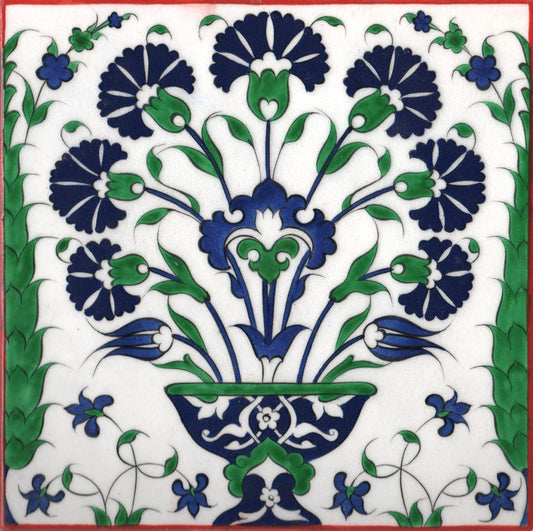 CARNATION IZNIK TILE